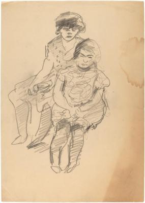 [Two seated girls]