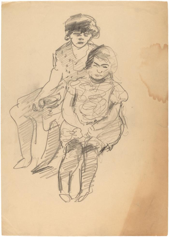 [Two seated girls]