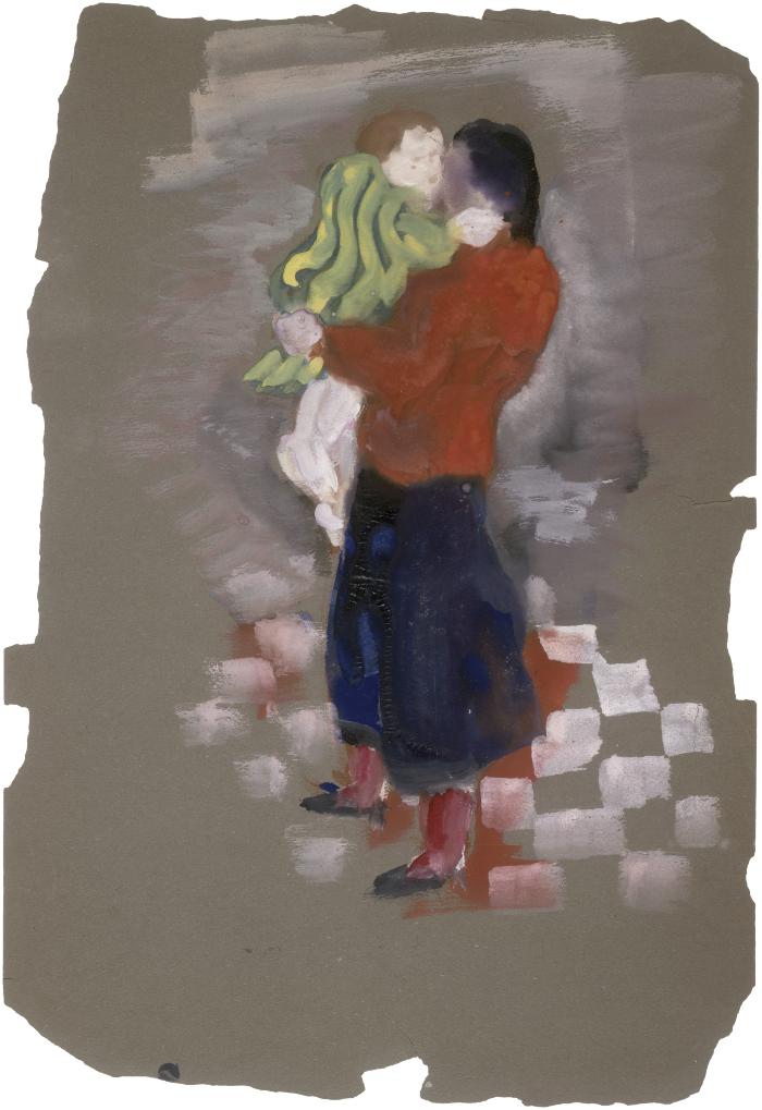 [Standing woman holding a child]