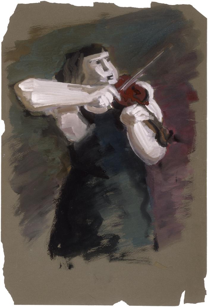 [Woman with violin]