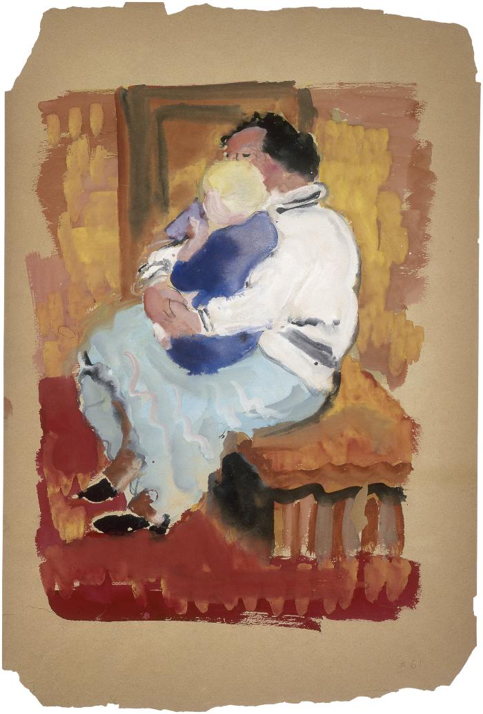 [Seated woman and child]