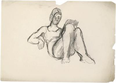 [Reclining woman reading]