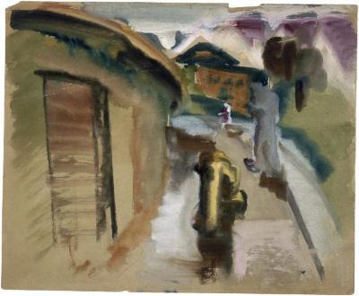 [Street with hydrant]