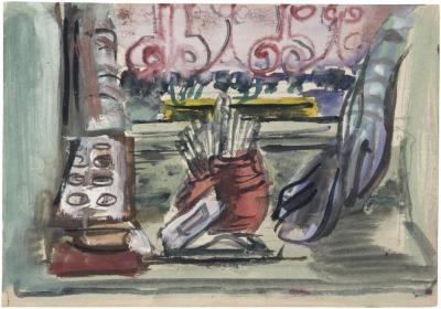 [Objects on table] Gyral Sketch Book 3, page 3