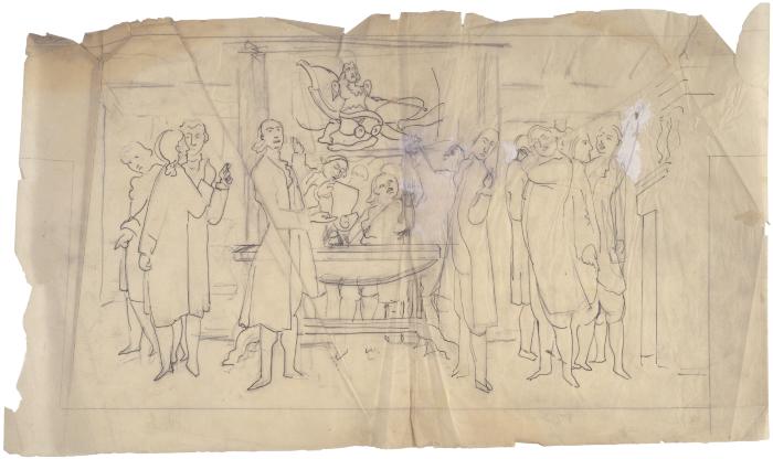 [Social Security Administration Building, Washington DC, murals study]