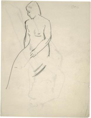 [Seated female nude]
