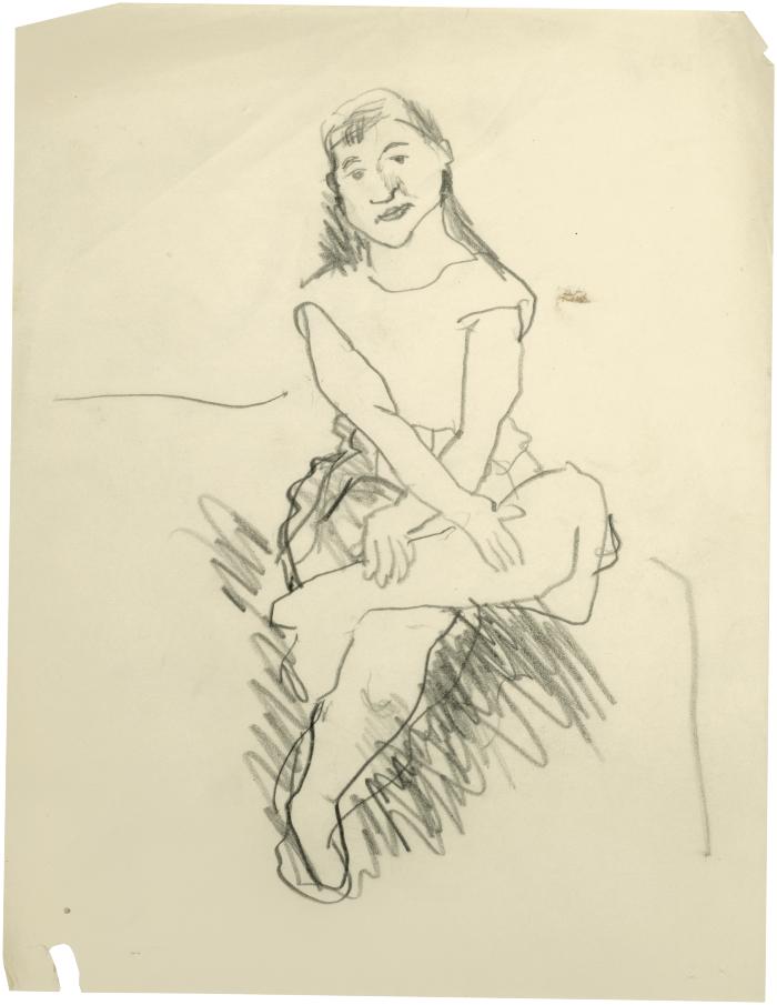 [Seated woman]