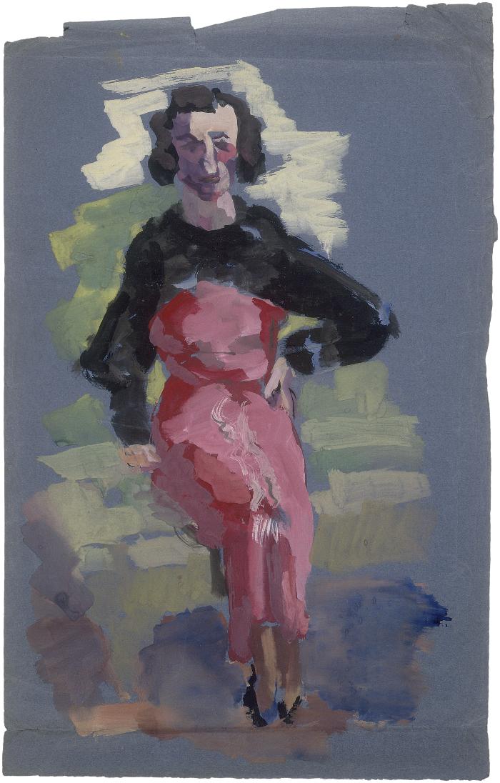 [Seated woman]