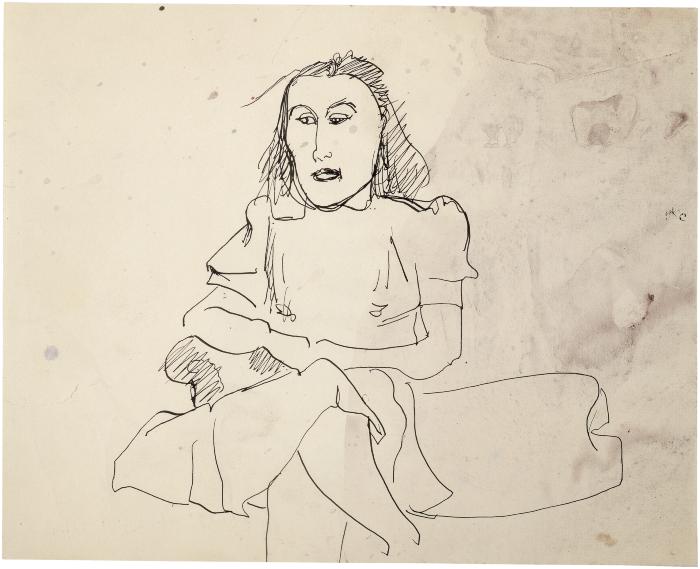 [Seated woman]