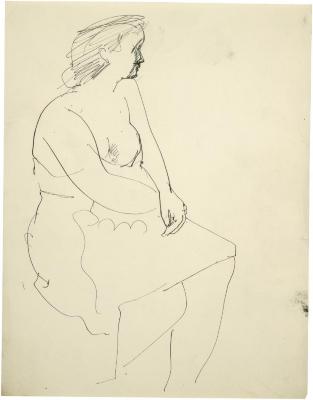 [Seated woman]
