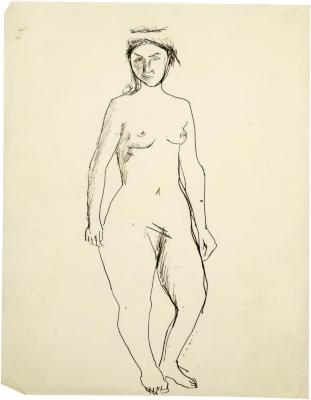 [Standing female nude]