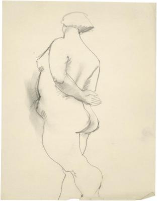 [Standing female nude]