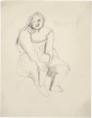 [Seated woman]