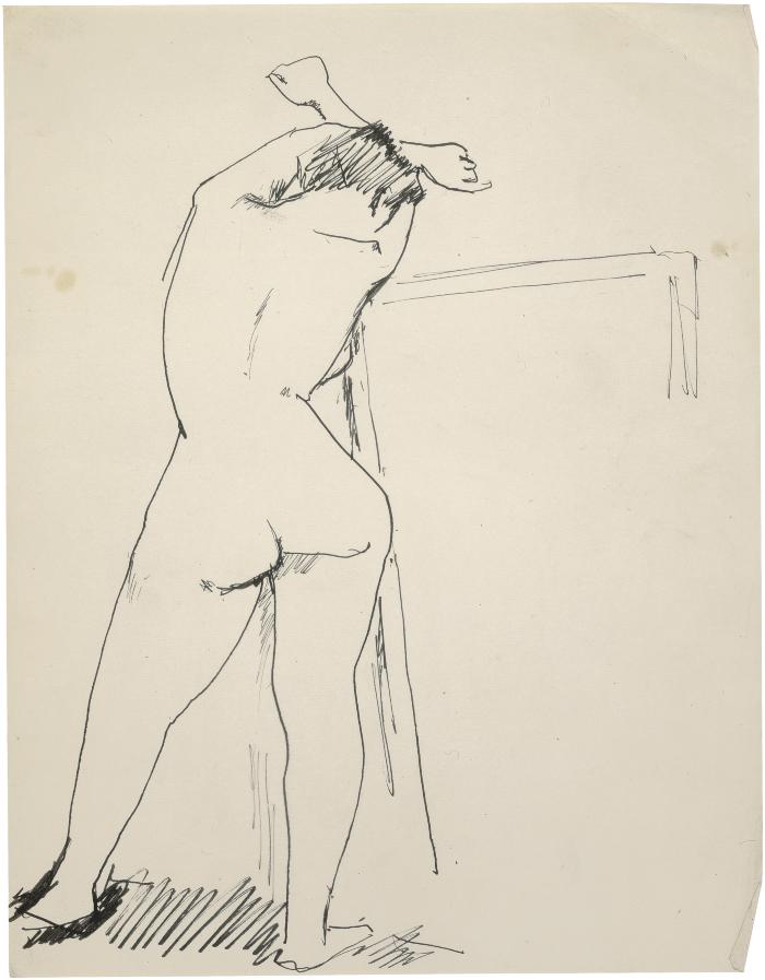 [Standing female nude]