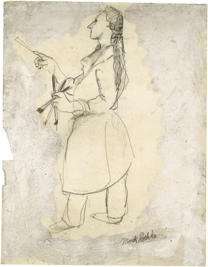 [Standing woman painting]