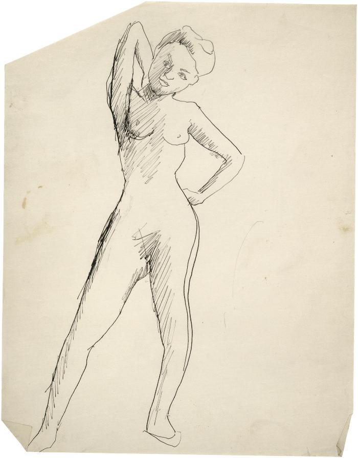 [Standing female nude]