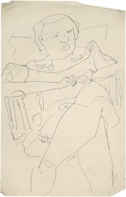 [Woman in armchair]