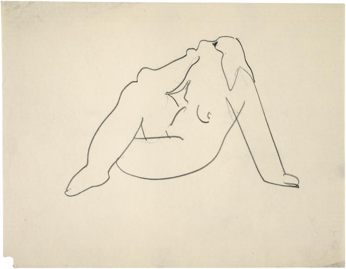[Seated female nude]