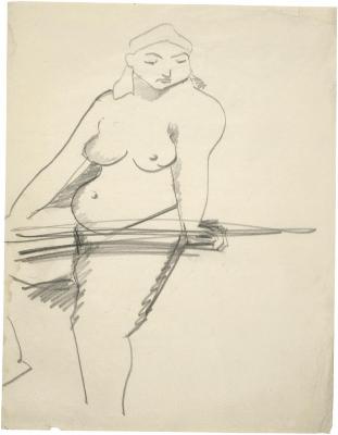 [Seated female nude]