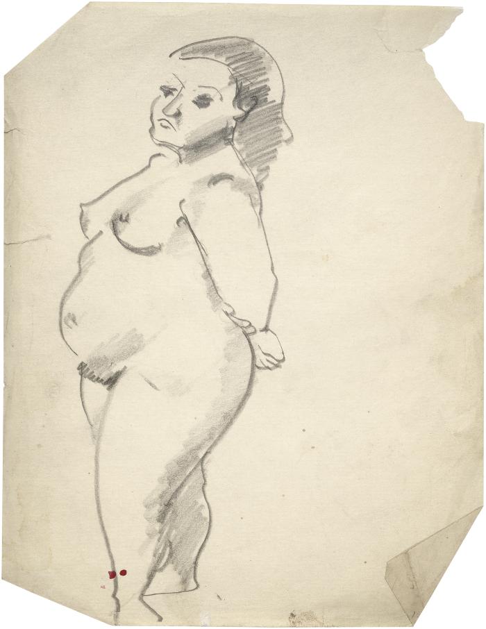 [Standing female nude]