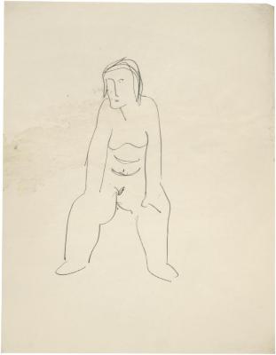 [Seated female nude]