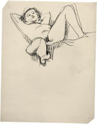 [Reclining female nude]