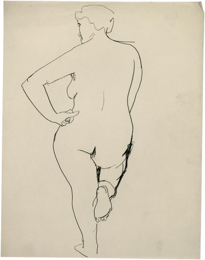 [Standing female nude]