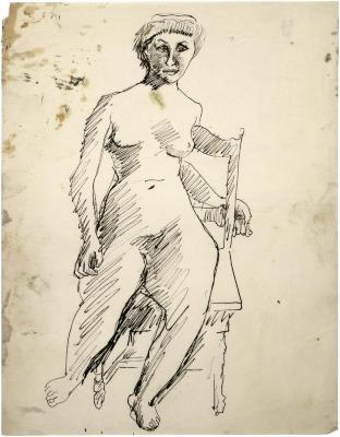 [Female nude in chair]