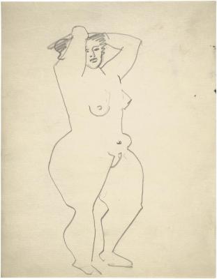 [Standing female nude]