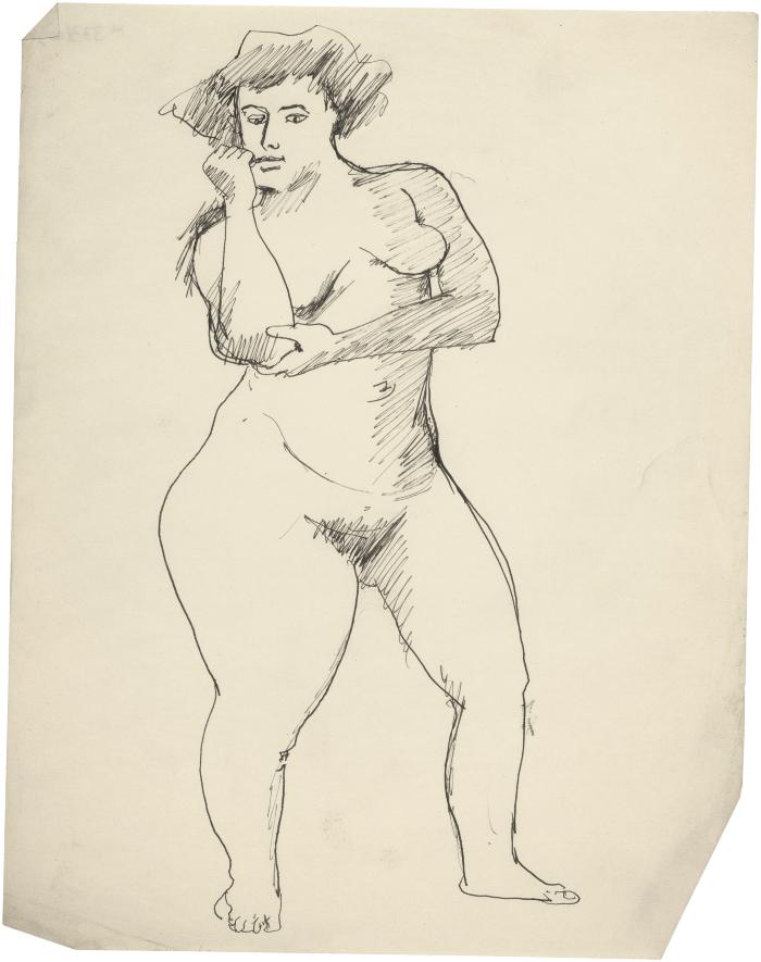 [Standing female nude]