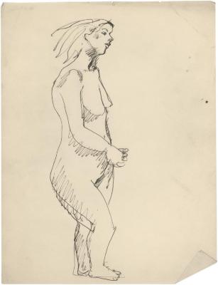 [Standing female nude]