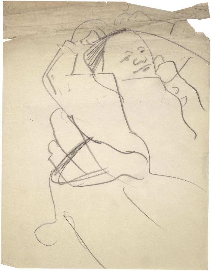 [Reclining figure on sofa]