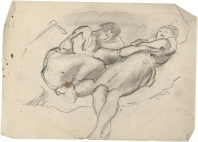 [Two reclining women]