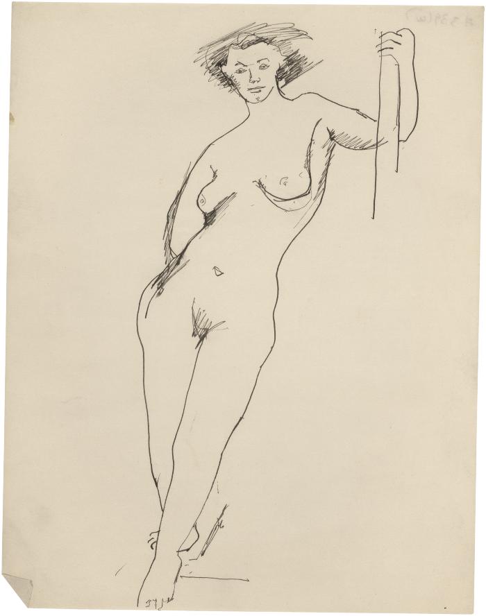 [Standing female nude]
