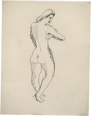 [Standing female nude]