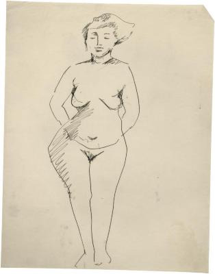 [Standing female nude]
