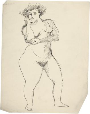 [Standing female nude]