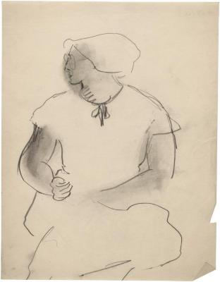 [Seated woman with eyeglasses]