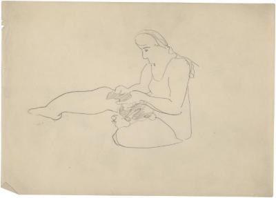 [Seated woman]