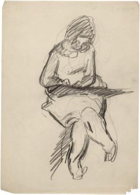 [Seated girl drawing]