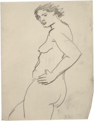 [Standing female nude]