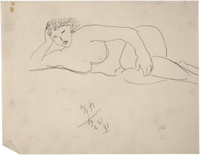 [Reclining female nude]