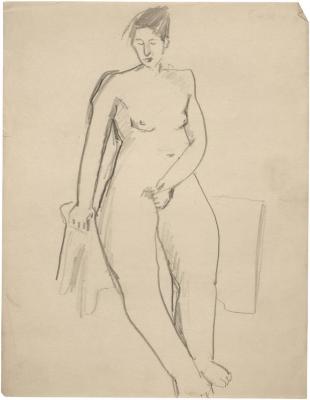 [Standing female nude]