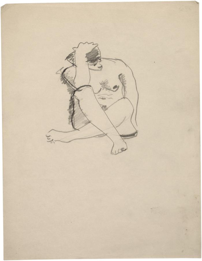 [Seated female nude]