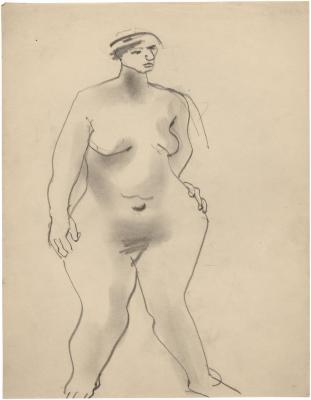 [Standing female nude]