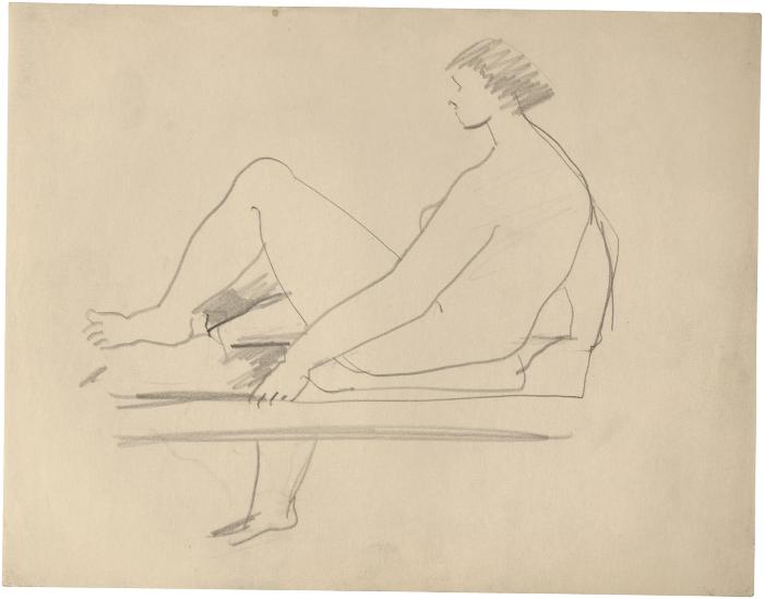 [Female nude on table]