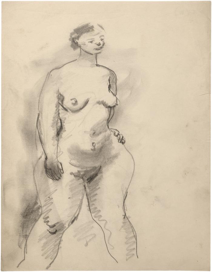 [Standing female nude]