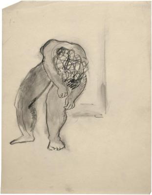 [Bending female nude]