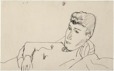 [Bust of a reclining woman]