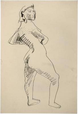 [Standing female nude]